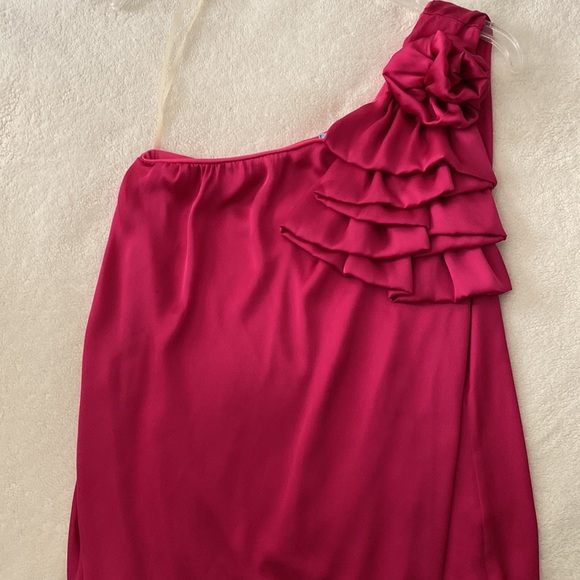 Jewel Tone Top Blouse ruffle one shoulder blouse - Picture 7 of 10